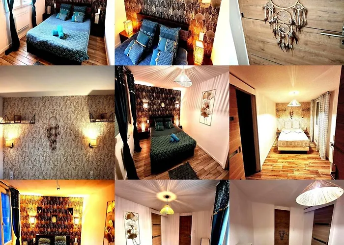 Quarto em Acomodações Particulares Le 421, Jacuzzi Entre Amis,familles *
